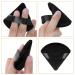 8-Piece Triangle Wedge Soft Velour Powder Puffs Set for Face and Body Makeup - Black - Buy Online on GoSupps.com