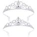 2 Pack Tiara Crown Jewelry Gift for Women Girls Headband Headpiece Silver Crystal Rhinestone Diadem Princess Birthday Yallff Crown with Comb Bridal Wedding Party Bridesmaid Prom Pageant Gift.