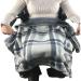 Lightweight Winter Wheelchair Blanket Cozy Warm Knee Blanket with Buttons Super Soft Plush Lap Blanket for Patients Elders Cold Weather