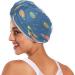 Outer Space Rocket Dry Hair Cap - 2 Piece Quick Drying Towel Set | Super Absorbent Soft & Comfortable with Button Headband - Buy Online on GoSupps.com