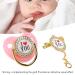 I Love You Series Bling Pacifier Set with Clip - Pink | Luxury Diamond Silicone Nipple for Newborn Baby - M Size Universal Pacifier - Buy Online on GoSupps.com