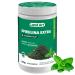 Certified Organic Fresh Spirulina Extra Powder 300g - Improved with Bioavailable Chlorophyll Added - Mint flavoured - Clean Source - 3rd party tested - Measuring Spoon Inside - Made in Canada