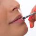 Nanshy Lip Makeup Brush with Lid | Vegan & Cruelty-Free | White Handle Chrome Silver Cap - Buy Online on GoSupps.com