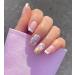 24 Pcs Pink Flower French Acrylic Press on Nails for Women | Short/Medium Glue on Fake Nails with Glue - Buy Online on GoSupps.com