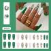 3 Packs (72 Pcs) Glossy Stick on Coffin Fake Nails with Colorful Stripes - Medium Length French False Nails Set for Women and Girls - Buy Online on GoSupps.com