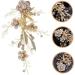 Beaupretty Gold Hair Pin Crystal Headgear vintage Zinc alloy temperament copper wire bride flower hairpin girls hairpin crystal headpiece women's hair s hairpin frosted side Hair - Buy Online on GoSupps.com