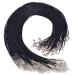 Paxcoo 50Pcs 18" Black Waxed Necklace Cord for Jewelry Making 18 Inches