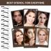 Eyebrow Stamp Stencil Kit - Vegan One-Step Pomade for Perfect Brows - Waterproof & Smudge-Proof - 20 Reusable Thin & Thick Stencils - Grey Black - Buy Online on GoSupps.com