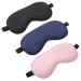 Silk Eye Masks for Sleep with Adjustable Strap 3 Pack Soft Satin Side Sleep Eye Covers for Sleeping Blackout Eye Mask for Women Men Travel Sleep Mask for Night Sleep