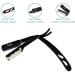 Tecto Premium Quality Matte Black Straight Cut Throat Razor for Moustache & Beard Shaving - Single Blade Professional Barber Razor with Travel Pouch - Buy Online on GoSupps.com