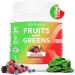 selfevolve Fruits and Greens Organic Probiotic Powder: 30 Servings for Men & Women. Vegan with 10 Billion CFUs Spirulina Kale Spinach Chlorella Elderberry Digestive Enzymes - Probiotics