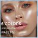 Lucoss 6-Color Highlighter Palette - Contouring Makeup Powder for Women | Bronze White Brown Pink Red | International Shipping Available - Buy Online on GoSupps.com