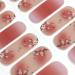 Semi Cured Gel Nail Polish Strips 22Pcs Gel Nail Stickers Nail Wraps Soft Self-Adhesive Gel Nail Stickers French Flower Gradient Gel Nail Strips - UV/LED Lamp Required Gradient Flower - Buy Online on GoSupps.com