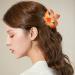 6 Large Colorful Flower Hair Clips for Women - 8cm Slipproof Jaw Clips for Thick & Thin Hair - Stylish Hair Styling Accessories - Buy Online on GoSupps.com