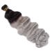 Keratin bonding corrugated hair extensions (#1b/silver ombre - 50 cm - 50 strands - 1g - wavy) 100% Remy hair extent real hair hair extension micro ring remy quality very easy to use 50 strands - 50cm - 1g (total 50g)
