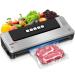 Bonsenkitchen Food Sealer Machine, Dry/Moist Vacuum Sealer Machine with 5-in-1 Easy Options for Sous Vide and Food Storage, Air Sealer Machine with 5 Vacuum Seal Bags & 1 Air Suction Hose, Silver A.Silver