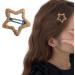 Muloo Wool Hair Clip Hair Barrettes Snap Clip Headpieces Winter Star Shape French Barrettes Headwear Hair Accessories Black - Buy Online on GoSupps.com