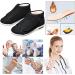 DHIJUPNG Ultra-Light Arch Support Sneakers Black Men 9/Women 10 - Orthopedic Wide Feet Swollen Shoes for Diabetic Recovery and Walking Comfort - Buy Online on GoSupps.com