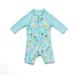 BONVERANO Baby Girls Swimsuit Toddler Bathing Suit Long-Sleeve Zipper One Piece Swimwear with UPF 50+ Sun Protection 18-24 Months Pineapple