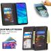 Miago Huawei Y7 2019 Leather Wallet Case - 9 Card Slots Colorful Zip Flip Shell PU Pocket Cover - Buy Online on GoSupps.com
