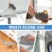 6 Piece Microfiber Duster Kit with Extendable Handle for High Ceilings - 100 Extension Pole, Long Feather Duster for Ceiling Fans, Cars, and Household Cleaning - House Cleaning Tool Set by OOSOFITT (Gray) - Buy Online on GoSupps.com