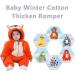 COOKY.D Baby Animal Hooded Winter Romper | Thicken Snowsuit Coat for Newborn 3-36 Months | Outerwear Jumpsuit for 18-24 Months Fox - Buy Online on GoSupps.com