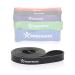 Bodymate fitness band 208 cm elastic resistance band made of natural latex trains strength endurance coordination flexibility and much more for beginners & professionals 2. Light-black 2.1cm (10-26kg resistance)