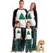 IFFEI Christmas Pyjamas Matching Family Pajamas Sets Xmas Pjs Letter Print Tops and Plaid Pants Sleepwear Nightwear for Women Men Kids Baby Pet Baby 3-6 Months Green/Tree