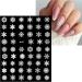 JMEOWIO 10 Sheets Christmas Snowflake Nail Art Stickers Decals Self-Adhesive Winter Holiday Nail Supplies Nail Art Design Decoration Accessories - Buy Online on GoSupps.com
