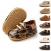 Sonsage Infant Baby Boys Girls Oxford Shoes Pu Leather Lace-Up Anti-Slip Trainer Soft Rubber Sole Toddler First Walking Sneakers 0-6 Months A Leopard Print