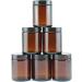 Amber Glass Jars (6-Pack) for Body Butter, Creams, and More - 8oz/9oz Straight Sided Cosmetic Jars by Cornucopia Brands - Buy Online on GoSupps.com