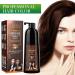 Instant Black Hair Dye Shampoo for Gray Coverage - Ammonia Free Herbal Ingredients 3 in 1 Permanent Color for Men & Women - 420ML Dark Brown - Buy Online on GoSupps.com