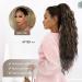 PORSMEER 28 Black Mixed Blonde Ponytail Extension - Long Beach Wave Synthetic Hairpiece for Women - Buy Online on GoSupps.com