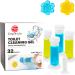 Simple Life Fresh Flower Stamp Toilet Gels, Variety Pack, Stops Limescale and Stains with Air Freshening Scent, Deodorizing Clean, 32 Stamps, Pack of 4 5 Piece Set Blue & Yellow