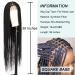 Fecihor 36 Knotless Cornrow Braids Lace Front Wig with Baby Hair - Synthetic Black Hand-Braided Wig for Black Women - Buy Online on GoSupps.com