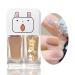 Glitter Butterfly Nail Polish Set Pearl White 2 in 1 Quick Dry Light Warm Brown Nail Polish set No Need Cure Nail Varnish Long Lasting Chip-resistant Cute DIY Nail Art at Home Gift for Women