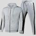 Hanxiulin Men's Training Suit - Hooded Jacket & Jogging Pants | Sports Clothing & Leisure Wear for Running and Exercise - Gray L - Buy Online on GoSupps.com