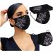 Adults Black Disposable_Face_Masks_Butterflies_Printed_Face_Cover Non-Woven Fabric Comfotable for Outdoor Daily Protction - Buy Online on GoSupps.com