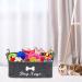 Geyecete Dog Toys Storage Bin - Collapsible Pet Supplies Basket with Wooden Handle - Buy Online on GoSupps.com