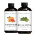 Brooklyn Botany Grapefruit & Eucalyptus Essential Oils 4 Fl Oz (Pack of 2) 100% Pure & Natural Refreshing & Invigorating Aromatherapy Blend
