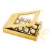 Jaiccha Ghasitaram Golden Leather Box of Channa Laddoos.|Gift for Diwali Gifts Holi Rakhi Valentine Christmas Birthday Anniversary Her Him|
