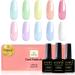 Yueshop 80ml Macaron Candy Pastel Gel Polish Set - 10 Colors UV/LED Soak Off Long Lasting Varnish for Manicure - Buy Online on GoSupps.com