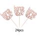 24 Pack Here for the Sex Cupcake Toppers Glitter Gender Reveal Cupcake Picks Baby Shower Kids Birthday Party Cake Decorations Party Supplies Rose Gold 6-rose Gold - Buy Online on GoSupps.com