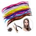 HQdeal Feather Hair Extension Kit with 52 Synthetic Feathers 100 Beads Pliers and Hook (mixed colors)