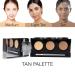 Dermaflage Tan Waterproof Full Coverage Concealer Palette - 3 Colors with Brush - Buy Online on GoSupps.com