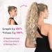 Reecho 66cm Beach Wavy Ponytail Extension - Medium Blonde with Highlights | Synthetic Pull Tape Hair Extension for Women - Buy Online on GoSupps.com