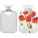 NAANLE Heat Bottle - Poppy Flower Design | 1L Hot Water Bottle for Menstrual Cramps Pain Relief & Heat Therapy - Buy Online on GoSupps.com
