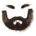 FOYTOKI 1 Set Beard Dress up Omfortable Eyebrow Faux Beard Prop Grey Santa Claus Beard False Mustache Plush
