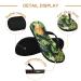 Mnsruu Tropical Palm Leaf Flamingo Flip Flops - Multi-Color Sandals for Home Hotel Spa & Travel - XS for Men & Women - Buy Online on GoSupps.com