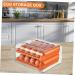 Angoily Egg Storage Box Portable Fridge Refrigerator Egg Case Egg Bin Double Layer Crisper Plastic re-usable Orange 23.5x21.5cm - Buy Online on GoSupps.com